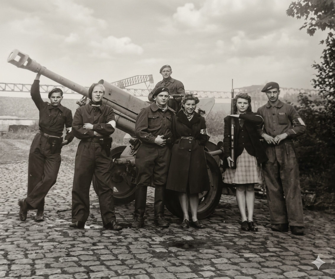 Berlaimont. Un canon pris aux Allemands par les Résistants