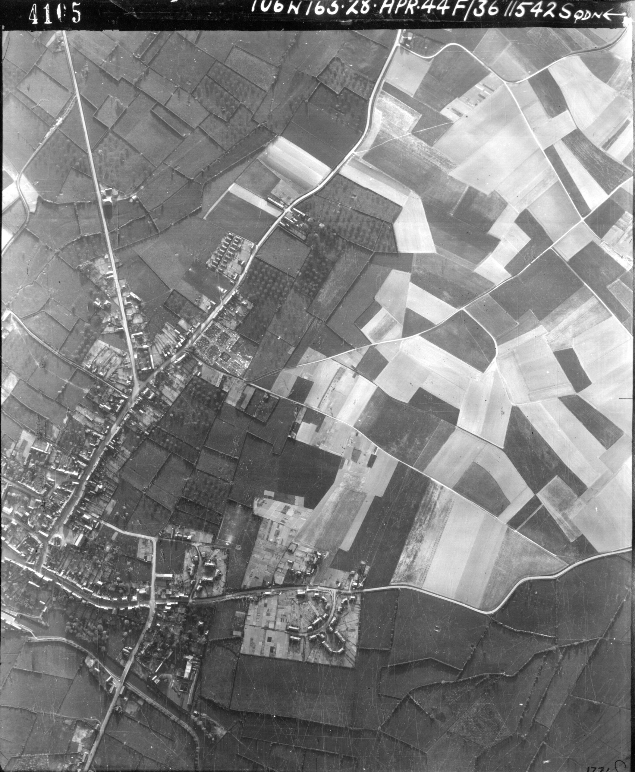 Berlaimont, photographies aériennes du 28 avril 1944